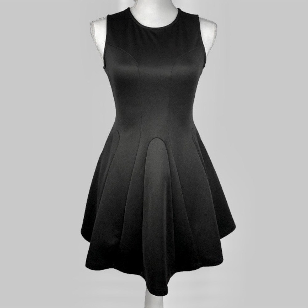 Love Culture Black Skater Mini Dress